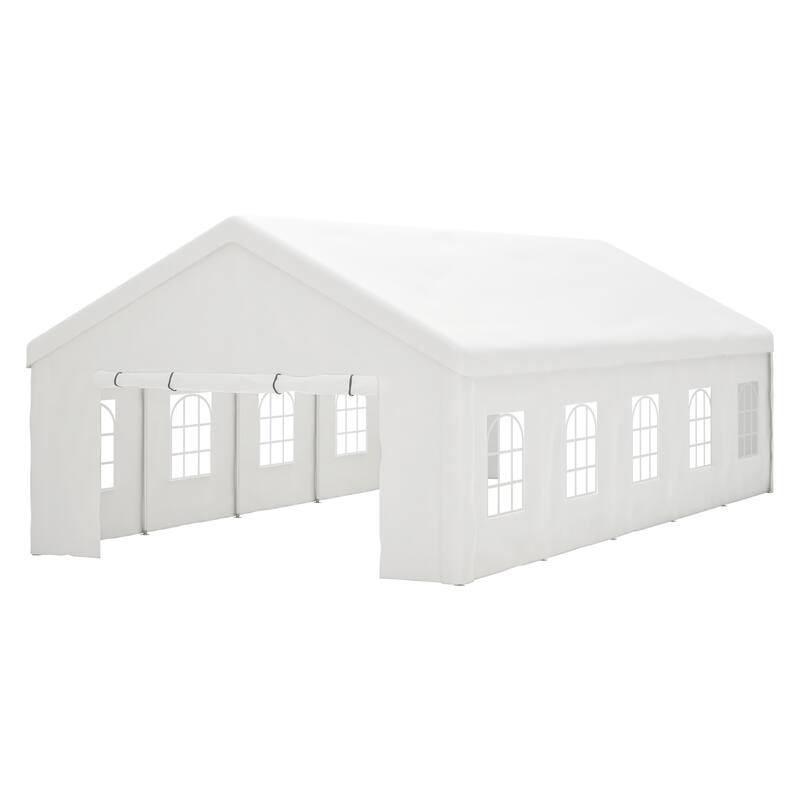 16 x 32FT Party Tent Heavy Duty, Large Wedding Event Shelters with 3 Storage Bags, Outdoor Canopy Gazebo Commercial Tents