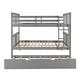 preview thumbnail 10 of 35, Full over Full Bunk Bed with Twin Size Trundle and Ladder