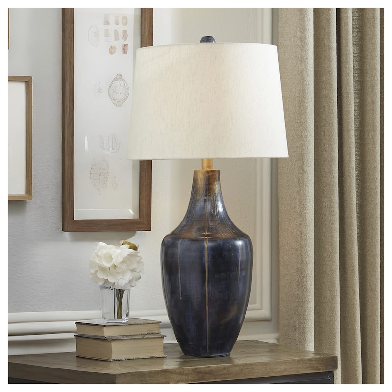 Evania Metal Table Lamp - 15.13" W x 15.13" D x 30.5" H
