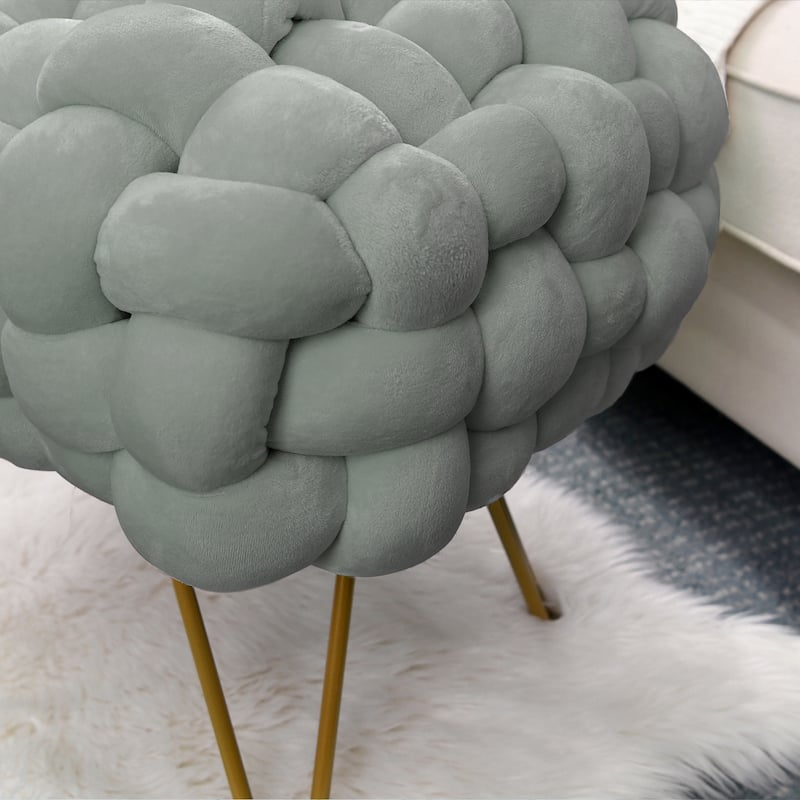 Velvet Pouf Stool 27"x20"x20"