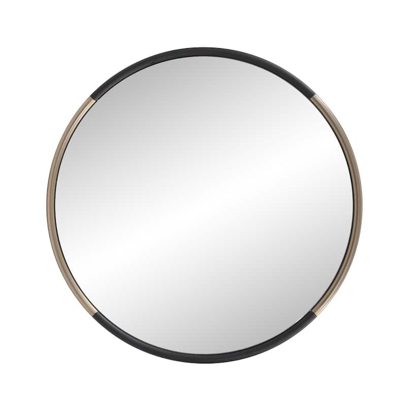 Allan Andrews Handcrafted Black & Brass Metal Framed Mirror
