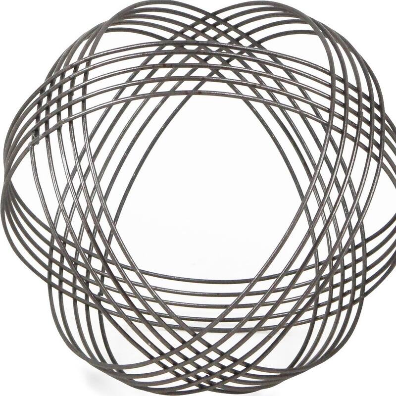 HomeRoots 8.5" Gray Metal Decorative Orb - 8.5' X '8.5' X '8.5