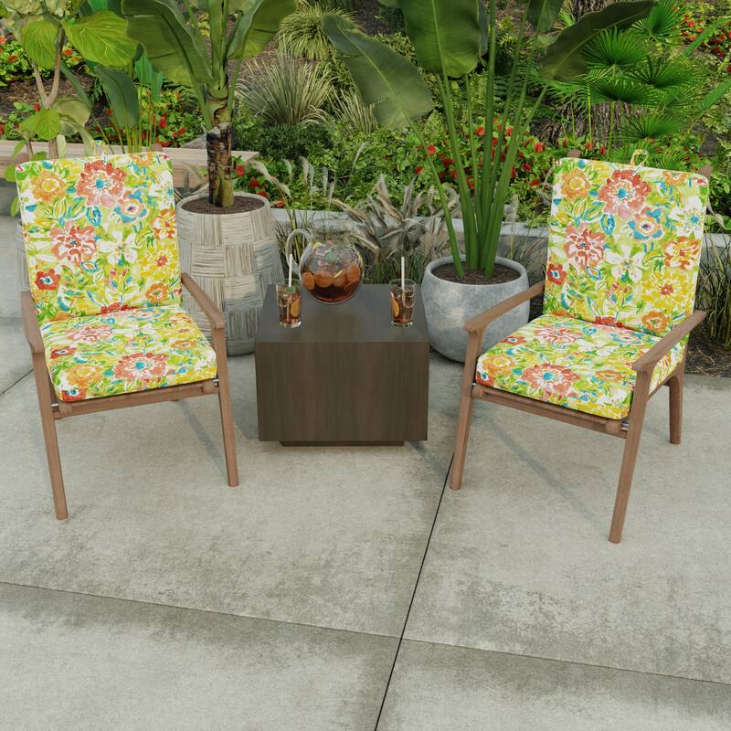 21" x 44" Outdoor Chair Cushion with Ties and Loop - 44'' L x 21'' W x 3.5'' H