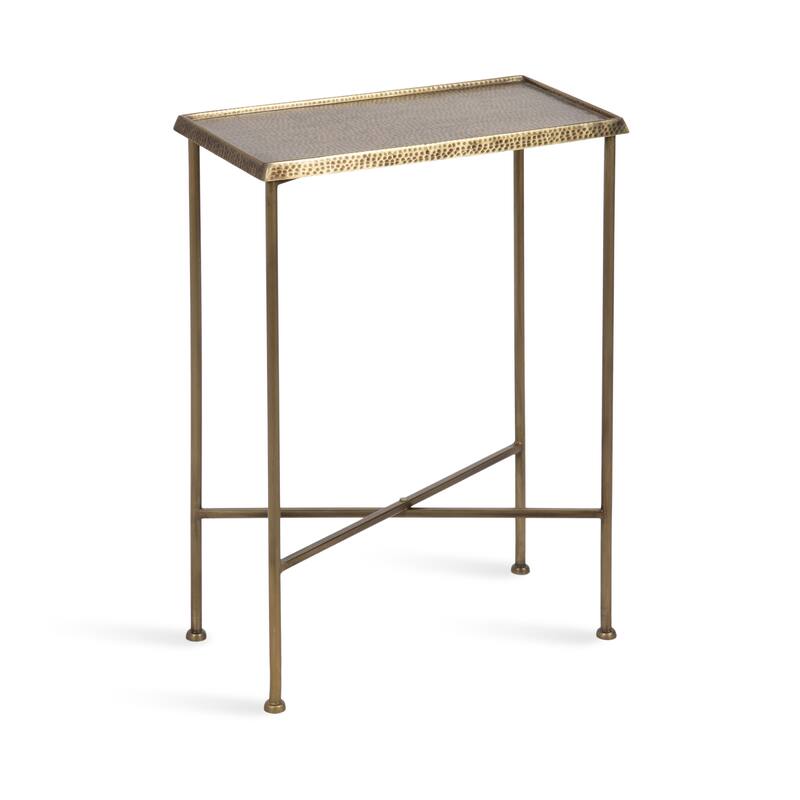 Kate and Laurel Sanzo Slim Side Table - 17x9x24 - Gold