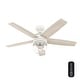 preview thumbnail 5 of 18, Hunter Margo Ceiling Fan w/ LED Light Kit, Handheld Remote - Transitional, Bohemian