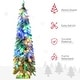 preview thumbnail 6 of 7, HOMCOM 4ft Tall Prelit Pencil Artificial Christmas Tree Holiday Décor with 225 Snow Flocked Branches, Downswept Shape - 3.93 ft