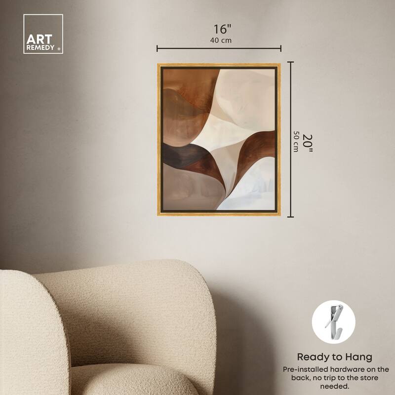 Art Remedy Dream Away Ii Framed Abstract Shapes 1 Piece Canvas Wall Art