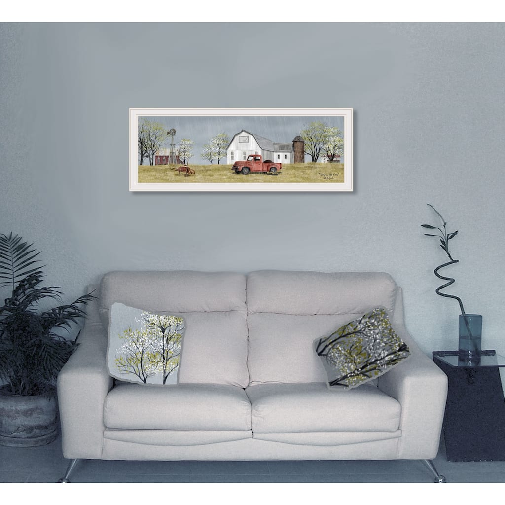 TrendyDecor4U Farmhouse "Spring On The Farm" Framed Print Wall Art by Billy Jacobs