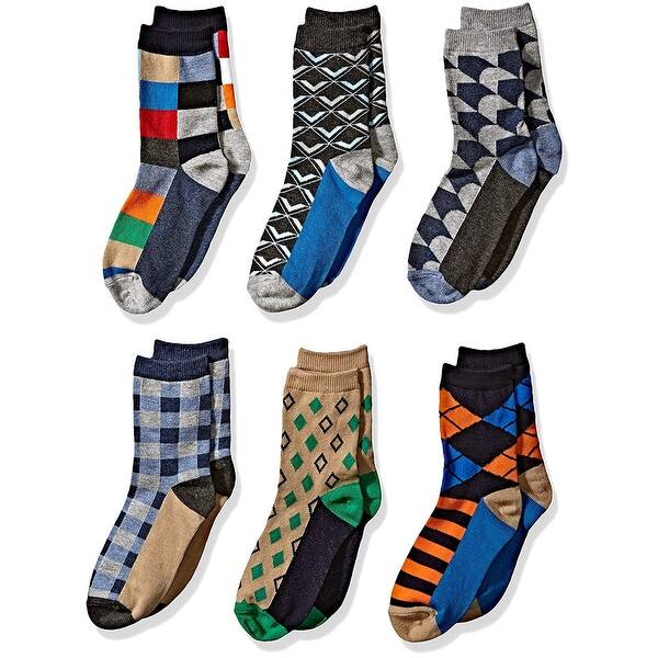 Jefferies Socks Boys Little Fun Colorful Dress Crew Multicolor Size Medium