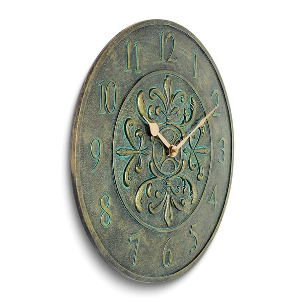 Curata Aged Bronze Finish Indoor and Outdoor Water Resistant Wall Clock