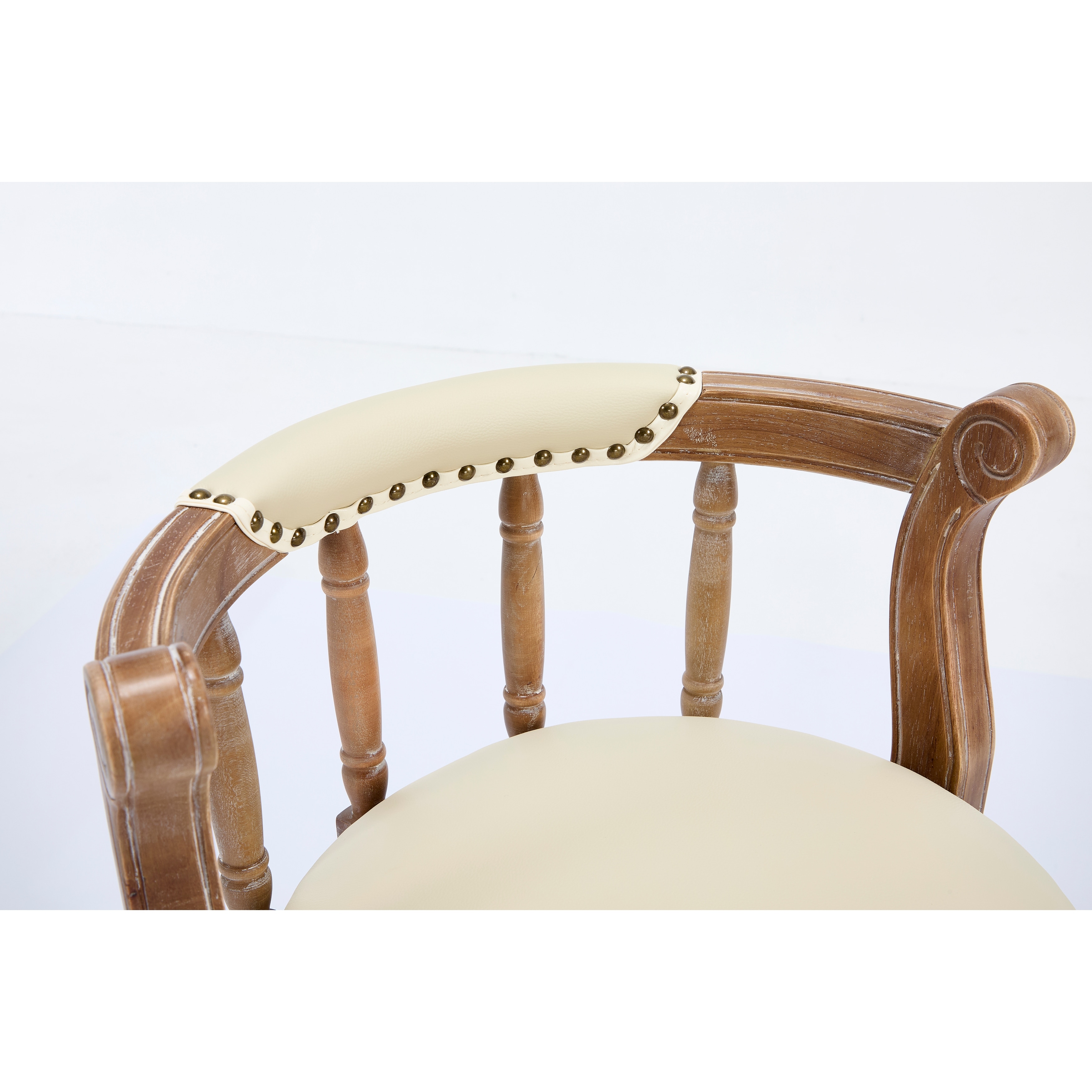 Leather Wooden Bar Stool