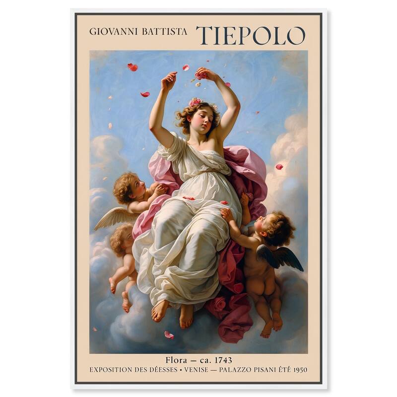 Flora in the Venetian Sky Canvas by Art Remedy - White - 20" x 30"
