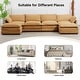 preview thumbnail 89 of 150, Corduroy Sectional Sofa with Removable Ottomans & Ultra-soft Cushions for Living Room & Bedroom