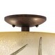 preview thumbnail 4 of 5, Lodge 2L LED Bronze Rustic Antler Semi Flush Ceiling Light or Fan Light Kit - 12.5-in W x 8.5-in H x 12.5-in D