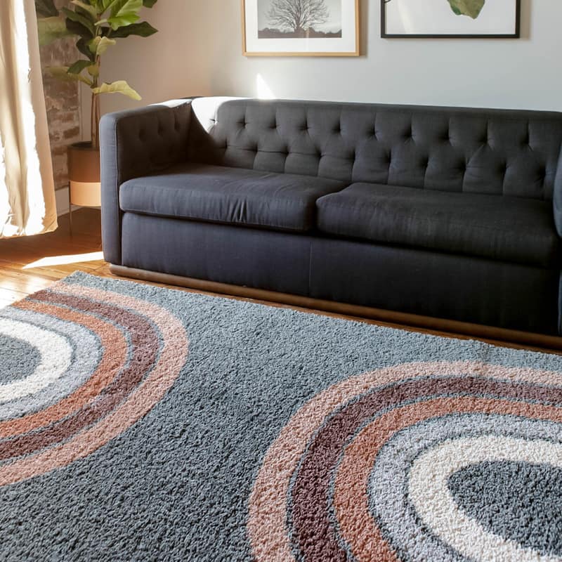 Mod-Tod Kristina Kids Rainbow Shag Area Rug