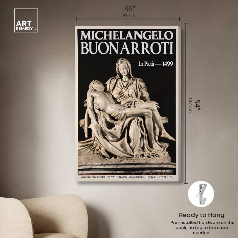 Marble Lamentation Canvas by Art Remedy, Gallery Wrapped