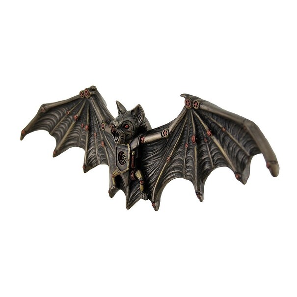 Mechanical Steampunk Vampire Bat Bronze Finish Wall Sculpture Steampunk Vampire Bat Bronze Finish