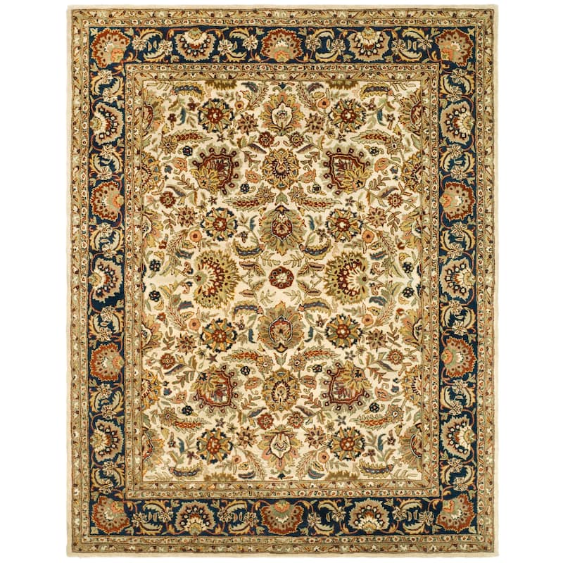SAFAVIEH Handmade Classic Juliya Traditional Oriental Wool Rug - 8'3" x 11' - Ivory/Navy