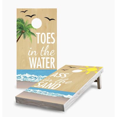 Toes in the Water Cornhole Game (Choose Wraps or Boards)