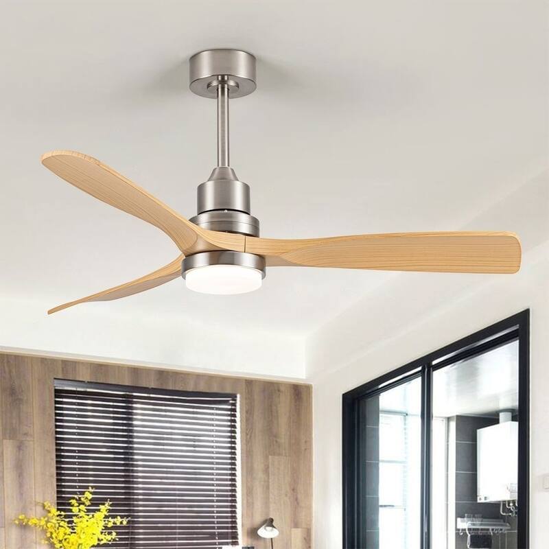 52 Inch 3-Blade LED Indoor&Outdoor Ceiling Fan with Light and Remote