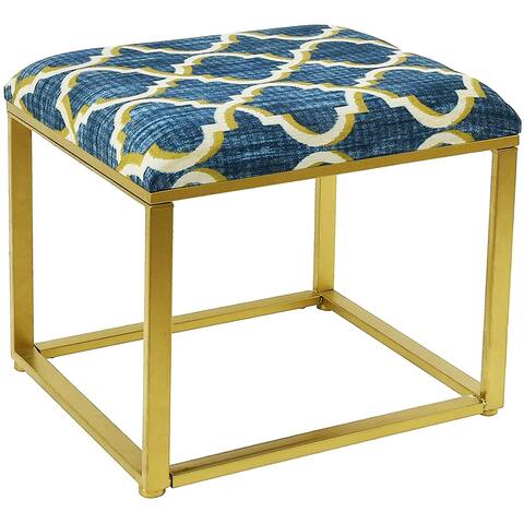 Modern Fabric Upholstered Ottoman with Foam Padding, 25" Wide