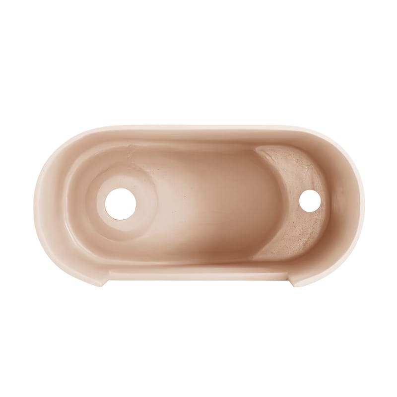 Arezzo 17.5" Right Side Faucet Wall-Mount Bathroom Sink In Pastel Peach - 17.8" x 8.65" 11.65"
