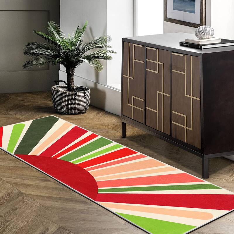 Garvee Rainbow Sol Kids Area Rug