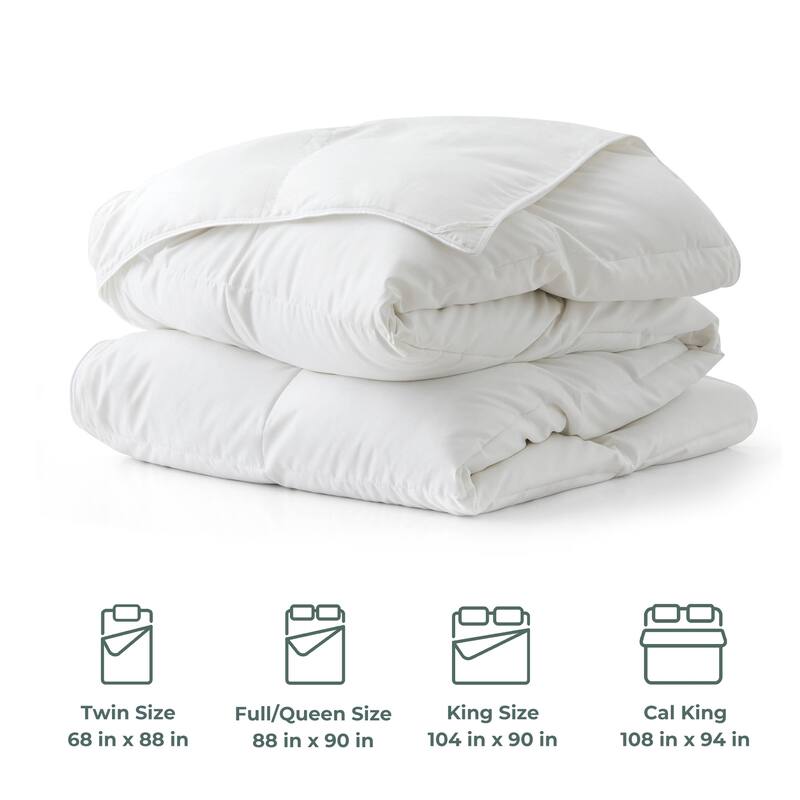 Lightweight & Medium Weight White Goose Down Duvet Comforter
