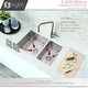 preview thumbnail 6 of 16, STYLISH 28 inch Stainless Steel 18G 60/40 Double Bowl Reversible Undermount Sink - 28" x 18" x 9"