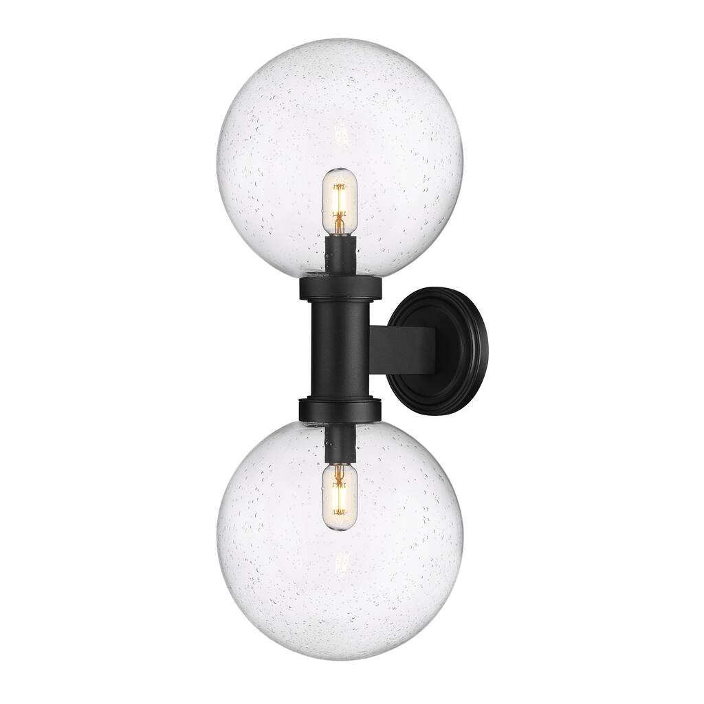 Laurent 2 Light Outdoor Wall Sconce - Black