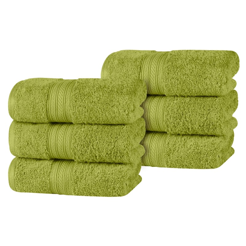 Superior Atlas Cotton Plush Absorbent Heavyweight Hand Towel Set of 6