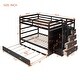 preview thumbnail 11 of 43, Full Over Full Bunk Bed with Twin Size Trundle and Staircase