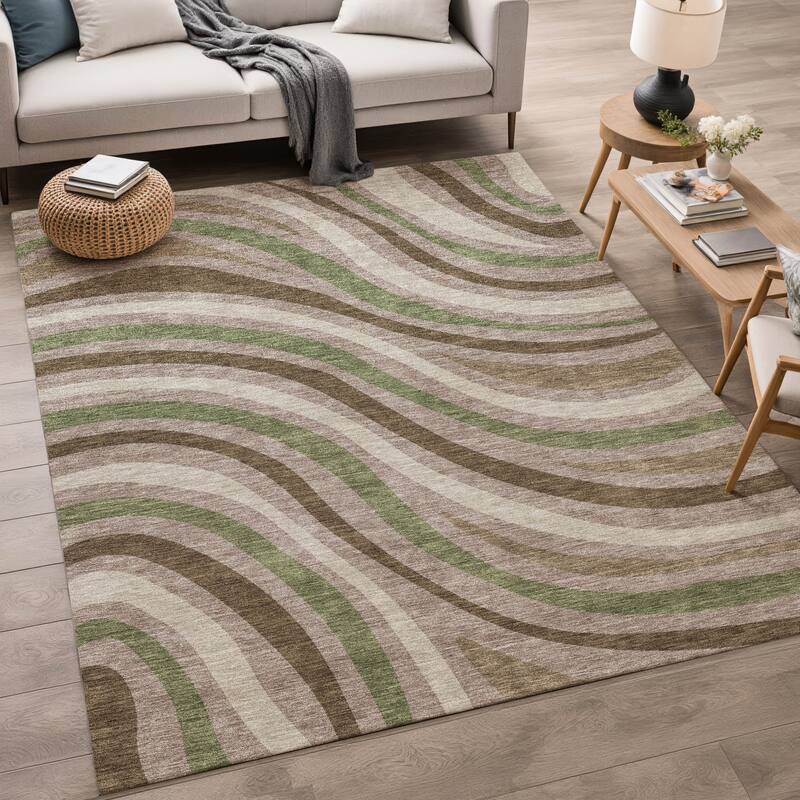 Machine Washable Indoor/ Outdoor Traditional Mimi Chantille Rug