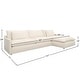 preview thumbnail 2 of 4, Glendale Right-Facing Upholstered Chaise Sectional, Cream