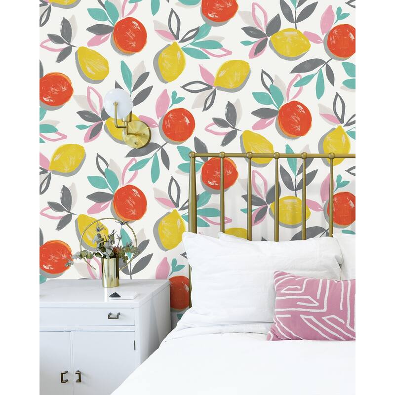 NextWall Fruit Toss Peel and Stick Wallpaper