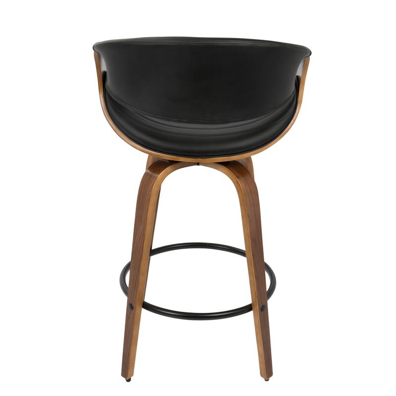 Carson Carrington Kanteborg 26" Fixed-Height Counter Stool with Bent Wood Legs & Round Footrest (Set of 2)