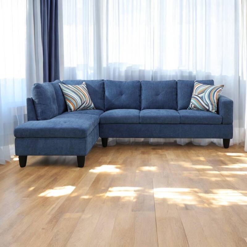 KISRAIS 97" Wide 2-Piece Upholstered Sectional Sofa Set for Small Space