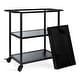 preview thumbnail 19 of 24, Kate and Laurel Giles Metal Bar Cart with Tray - 28x13x30