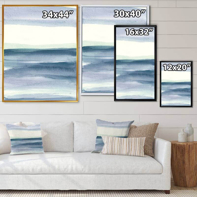 Silver Orchid "Mint Indigo Dawn I" Farmhouse Framed Canvas