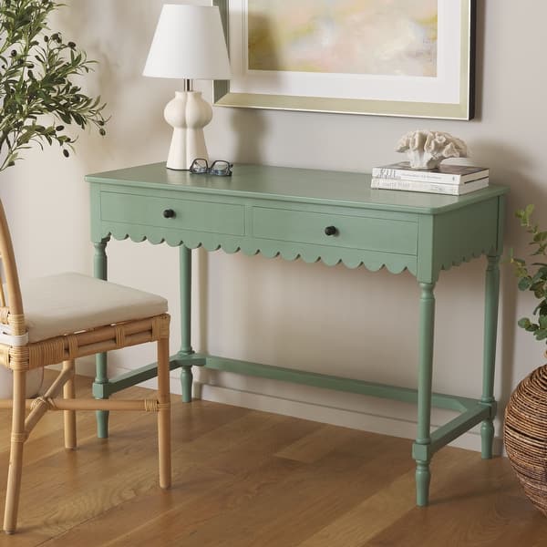 slide 2 of 6, SAFAVIEH Haven 2-Drawer Desk Sage Green