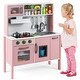 preview thumbnail 16 of 18, Wooden Pretend Play Kitchen Set for Toddlers - 28"L x 12"W x 35.5"H