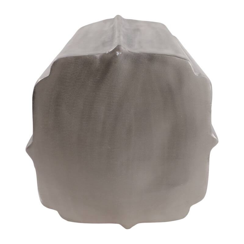 Aluminum Side Table Sculpted Base Modern Narrow Spaces Home Decor