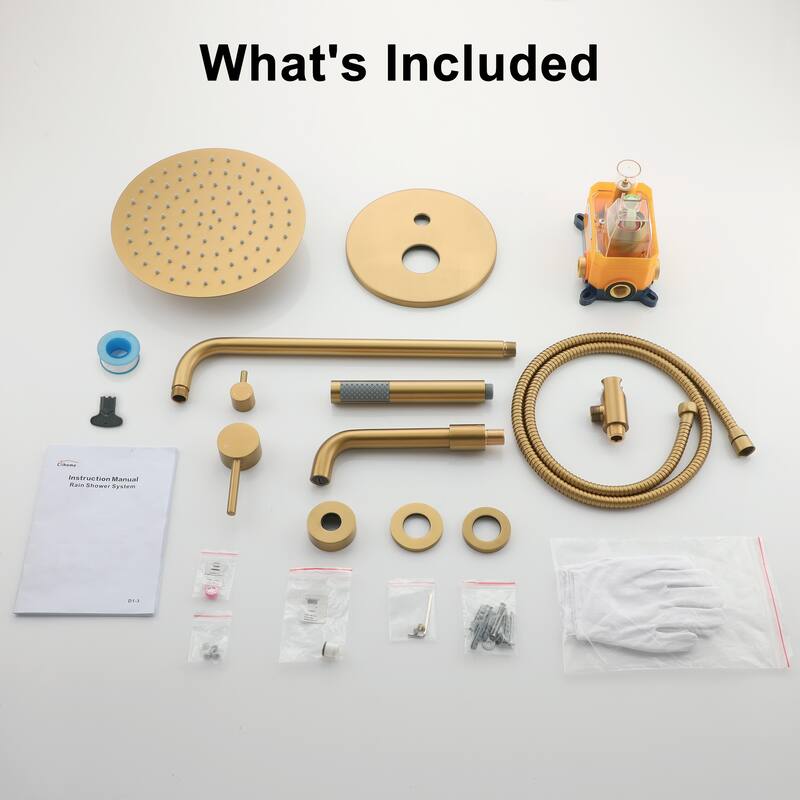 10-Inch Three-function Wall-mounted Round Shower Set