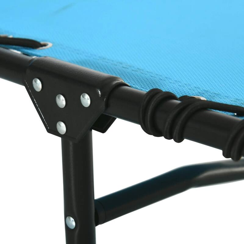 Foldable Chaise Lounge,4-Pos Recline,Trifold Portable,Breathable Mesh