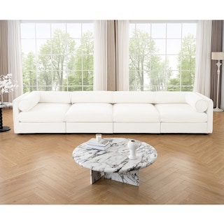 GDFStudio - Oberon Chenille 4-Seater Sofa With Storage Seat