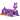 Qaba Indoor & Outdoor Caterpillar Kids Tunnel Climbing Toy, Toddler Play Tunnel for 3-6 Years Old, Purple