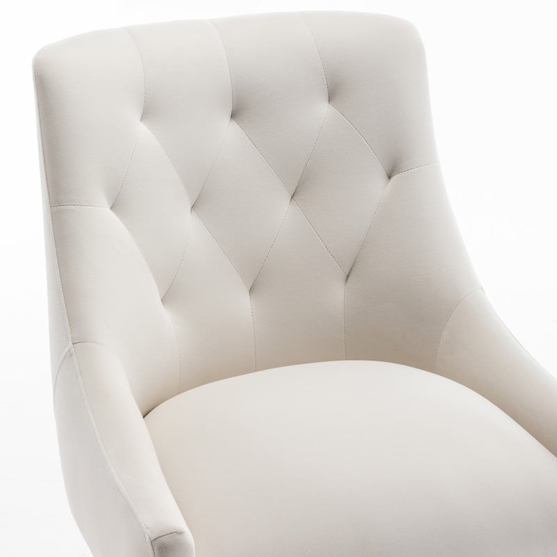 Modern Glam Velvet Dining Chair Set of 8 for Dining Room, Tufted Vanity Chair for Living Room (no table)