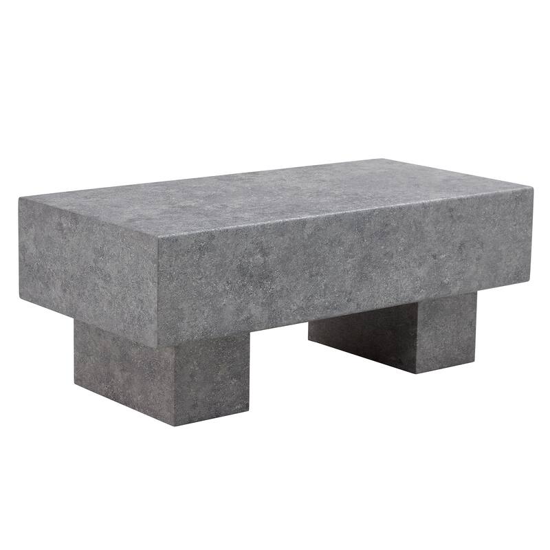 Modern Simple Gray Texture MDF Coffee Table - 43.3"x21.6"x17.2" Practical Model.Making it an ideal addition to any living room