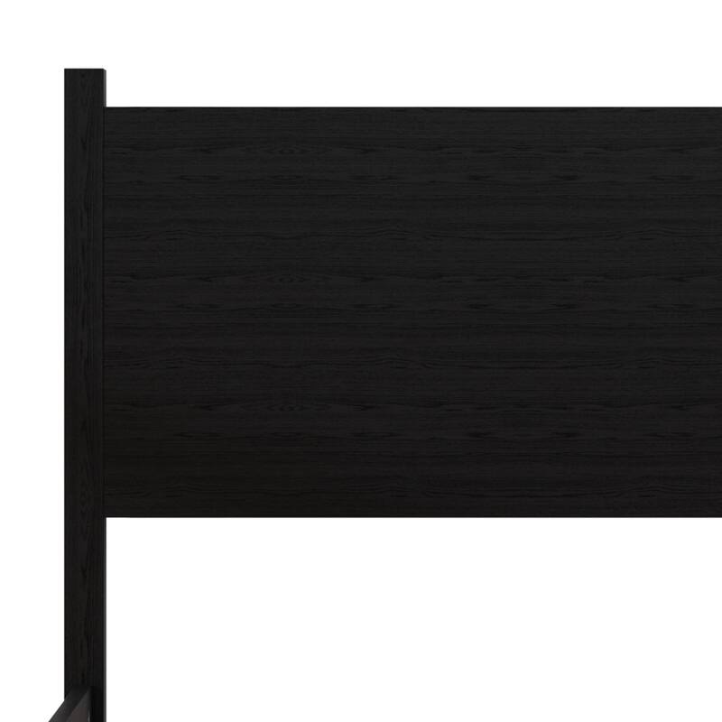 Clayfell Branford Solid Wood Platform Bed Frame with Panel Headboard and Full Slat Support