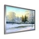 preview thumbnail 8 of 8, Designart 'Green Trees In Beautiful Winter Landscape' Traditional Framed Art Print
